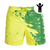 Kid's Beach Quick Dry Temperature Sensitive Color Changing Swim Trunks